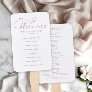 Abanico Orden de Servicio de la Ceremonia de Boda Programa