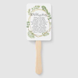 Abanico Orden de servicio de los FANS HAND de Crystal boda