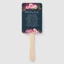 Orden de servicio de los FANS HAND de Crystal boda