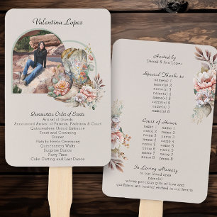 Abanico Orden Quinceanera de Eventos Boho Floral Boots