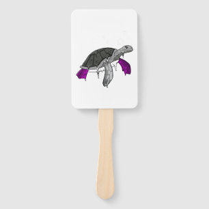 Abanico Orgullo Asexual Bandera Ace Tortuga Marina Sutil L