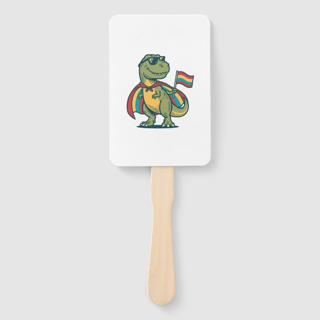 Abanico Orgulloso dinosaurio vector camiseta diseño_1 (Anverso)