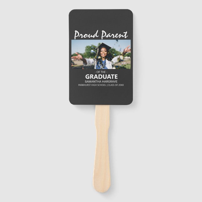 Abanico Orgulloso Padre Del Graduado | Foto (Anverso)