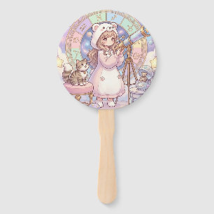 Abanico Osa Ensoñación Kawaii Astrología Observadora de Es