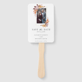 Abanico Otoño Fall Foto Floral Elegante Guión Botánico