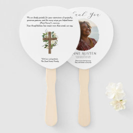 Abanico Paddle Funeral Hand Fan – Rounded Corners