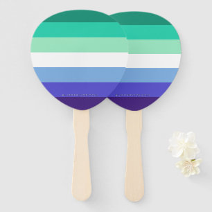 Abanico Paleta de la bandera de hombres gays trans-inclusi
