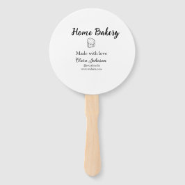 Abanico Panadería casera añada tu nombre de texto personal