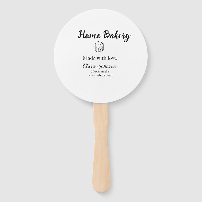 Abanico Panadería casera añada tu nombre de texto personal (Anverso)