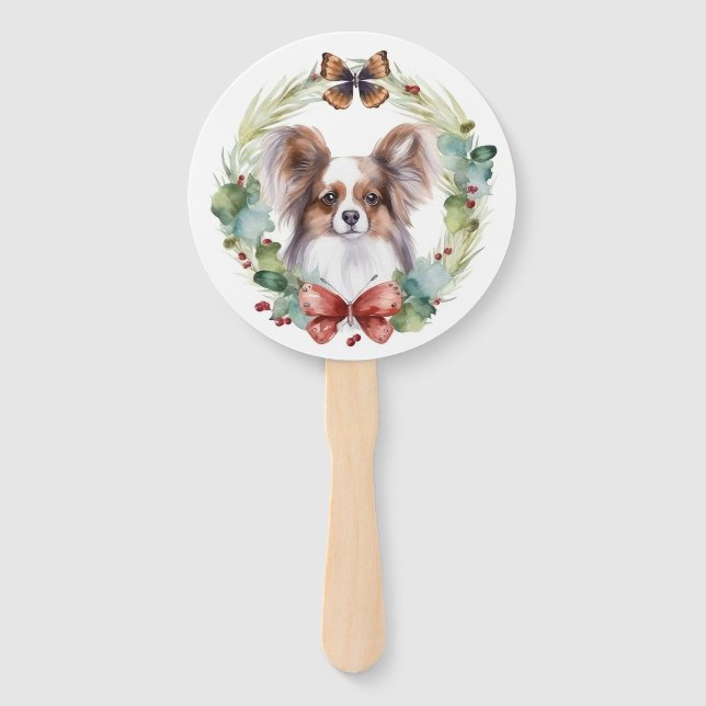 Abanico Papillon Navidades Wreath Festimes Pup (Reverso)
