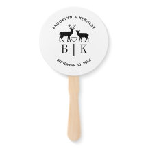 Pareja Nombre Deer Monograma Matrimonio rústico de