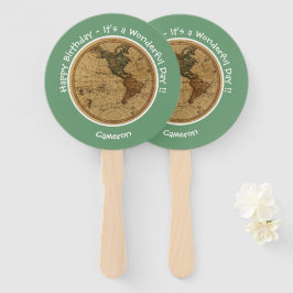 Abanico Partido Temático del Mapa del Hemisferio Occidenta