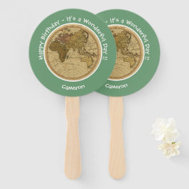 Abanico Partido Temático del Mapa del Hemisferio Oriental 