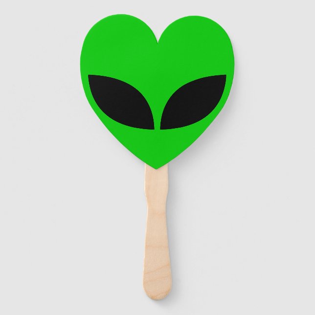 Abanico Pascua de papel de Alien Love Heart (Anverso)