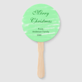 Abanico Pastel de color verde acuarela feliz navidad navid