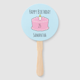 Abanico Pastel de cumpleaños rosa