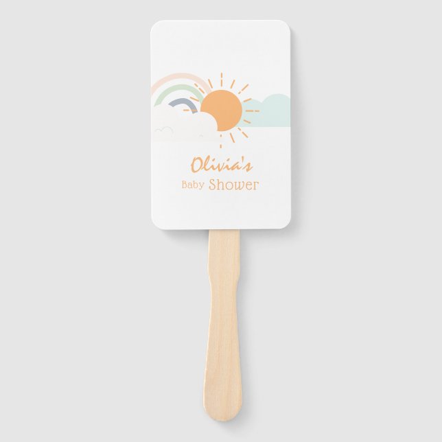 Abanico Pastel Minimal Baby Shower (Anverso)