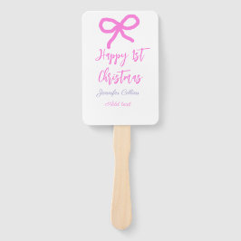 Abanico Pastel rosa morado feliz primer Navidades doblar n