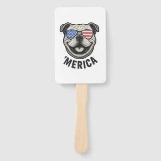 Abanico Patriotic Bulldog 'MERICA � USA Flag Sunglasses De