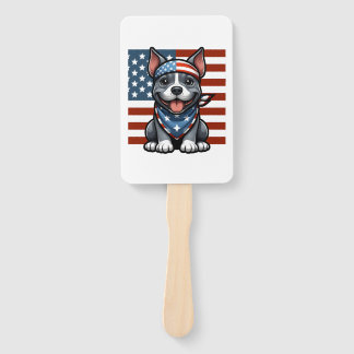 Abanico Patriotic Pitbull American Flag 4th of July BBQ
