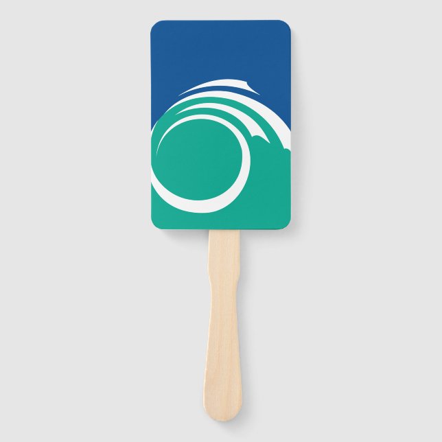 Abanico Patriotic set of hand fans with flag of Ottawa (Anverso)