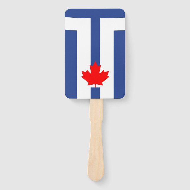 Abanico Patriotic set of hand fans with flag of Toronto (Anverso)