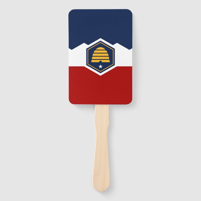 Abanico Patriotic set of hand fans with flag of Utah (Anverso)