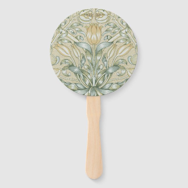 Abanico Patrón Antiguo de Granada William Morris Lily (Anverso)