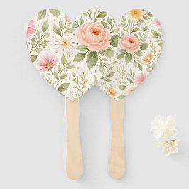 Abanico Patrón de acuarela floral suave