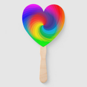 Abanico Patrón de arte de barniz de tinte arco iris de co