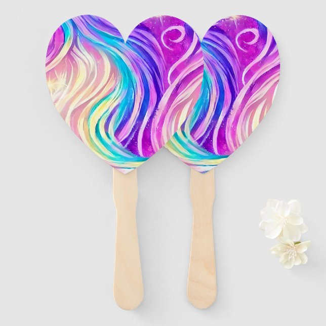 Abanico Patrón De Ritmo Específico Y Colorido (Anverso y reverso)