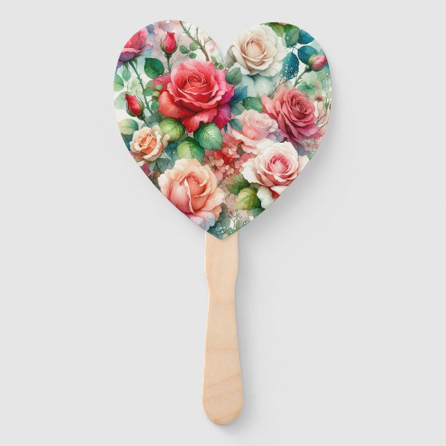 Abanico Patrón de Rosa Caprichoso (Anverso)