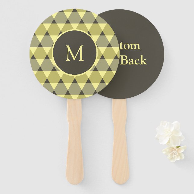 Abanico Patrón de triángulos (Anverso y reverso)