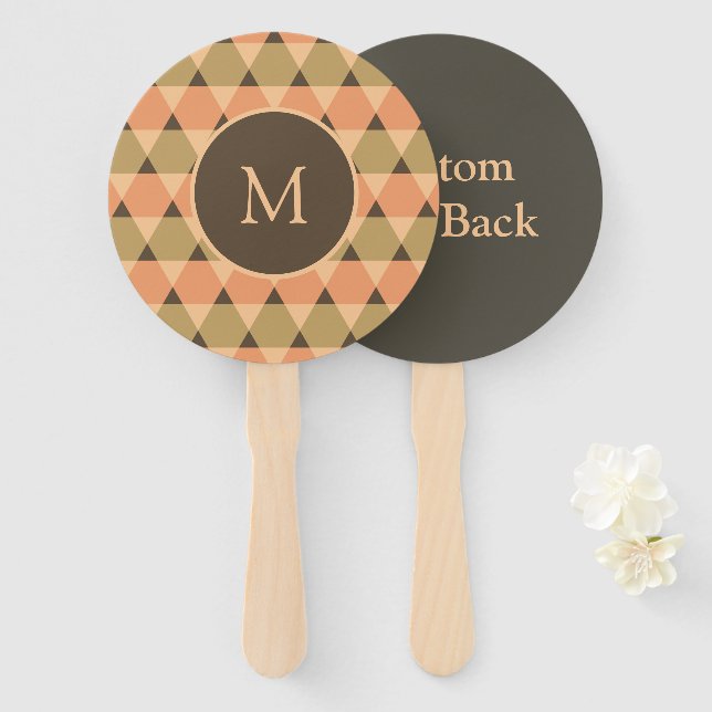 Abanico Patrón de triángulos (Anverso y reverso)