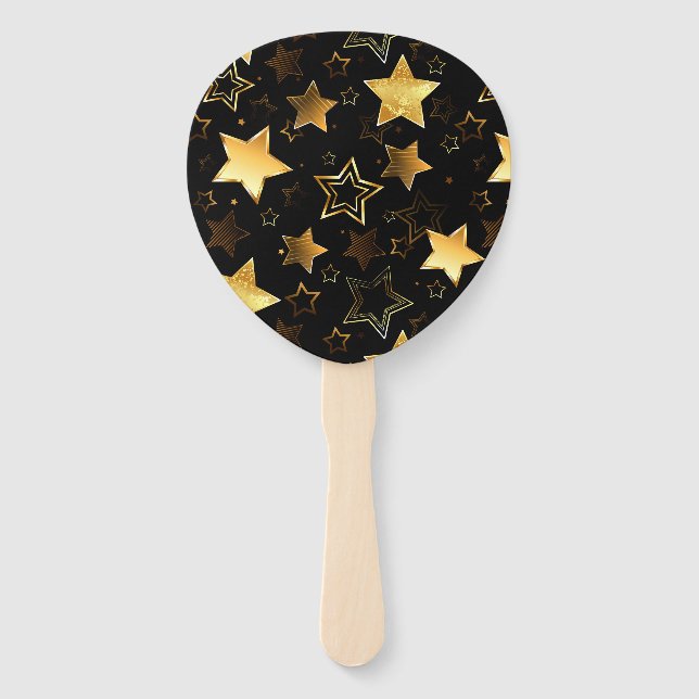 Abanico Patrón sin foco con las estrellas doradas (Anverso)