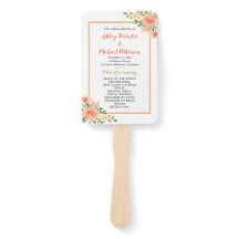 Peach Florals | Programa de bodas