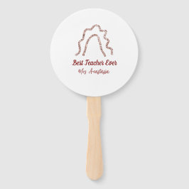 Abanico Peach marron glitter rainbow teacher appreciation