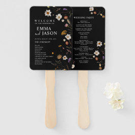 Abanico Pegatina de agradecimiento de boda de flor silvest