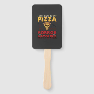 Abanico Películas de terror de pizza Halloween Calavera Mu