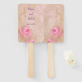 Abanico Peón rosa romántico personalizado