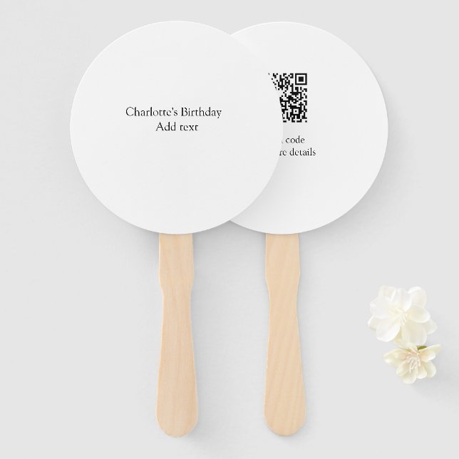 Abanico Pequeños niños pequeños mínimos y lindos Añadir cu (Anverso y reverso)