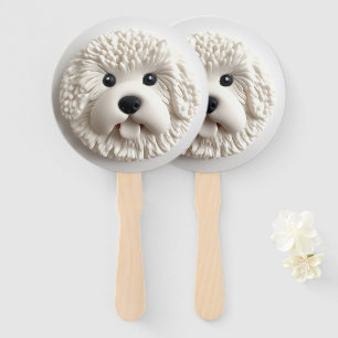 Abanico Perro Bichon Frise Inspirado en 3D