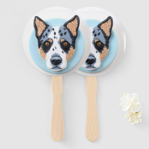 Abanico Perro Blue Heeler Inspirado en 3D