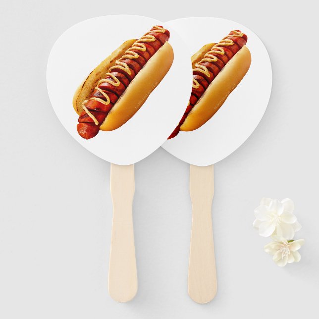 Abanico Perro caliente de SlipperyJoe's con vibra de BBQ d (Anverso y reverso)