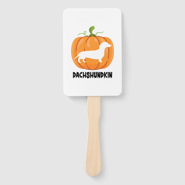 Abanico Perro Dachshund Halloween (Anverso)