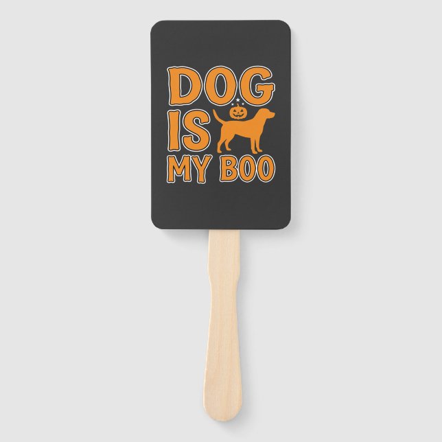 Abanico Perro Es Mi Boo Halloween Perro (Anverso)