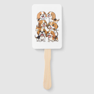 Abanico perros beagles adorables