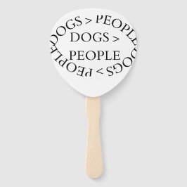 Abanico Perros sobre personas: cita divertida de perros Co