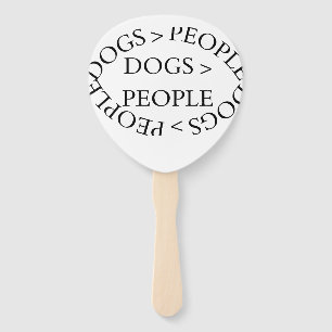 Abanico Perros sobre personas: cita divertida de perros Co