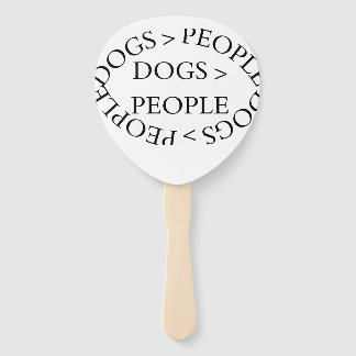 Abanico Perros sobre personas: cita divertida de perros Co